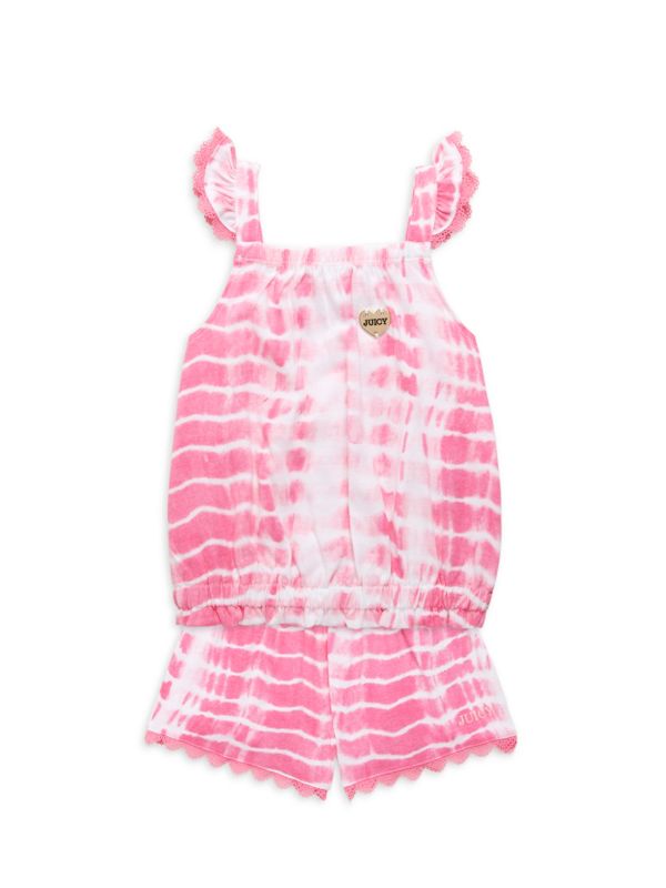 Juicy Couture Baby Girl's 2-Piece Tie-Dye Top & Shorts Set